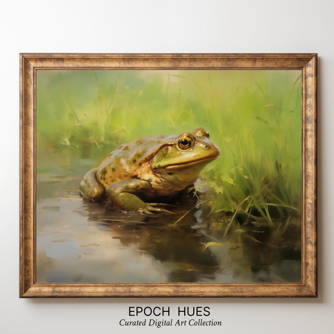 Wildlife Art Realistic Frog Illustration Nature Inspired Wall Art Amphibian Lover Gift Idea - Image 3
