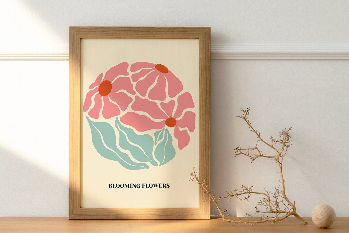 Blooming Flowers Art Retro Decoration Flowers Matisse Design Lover Gift Art Frame - Image 2