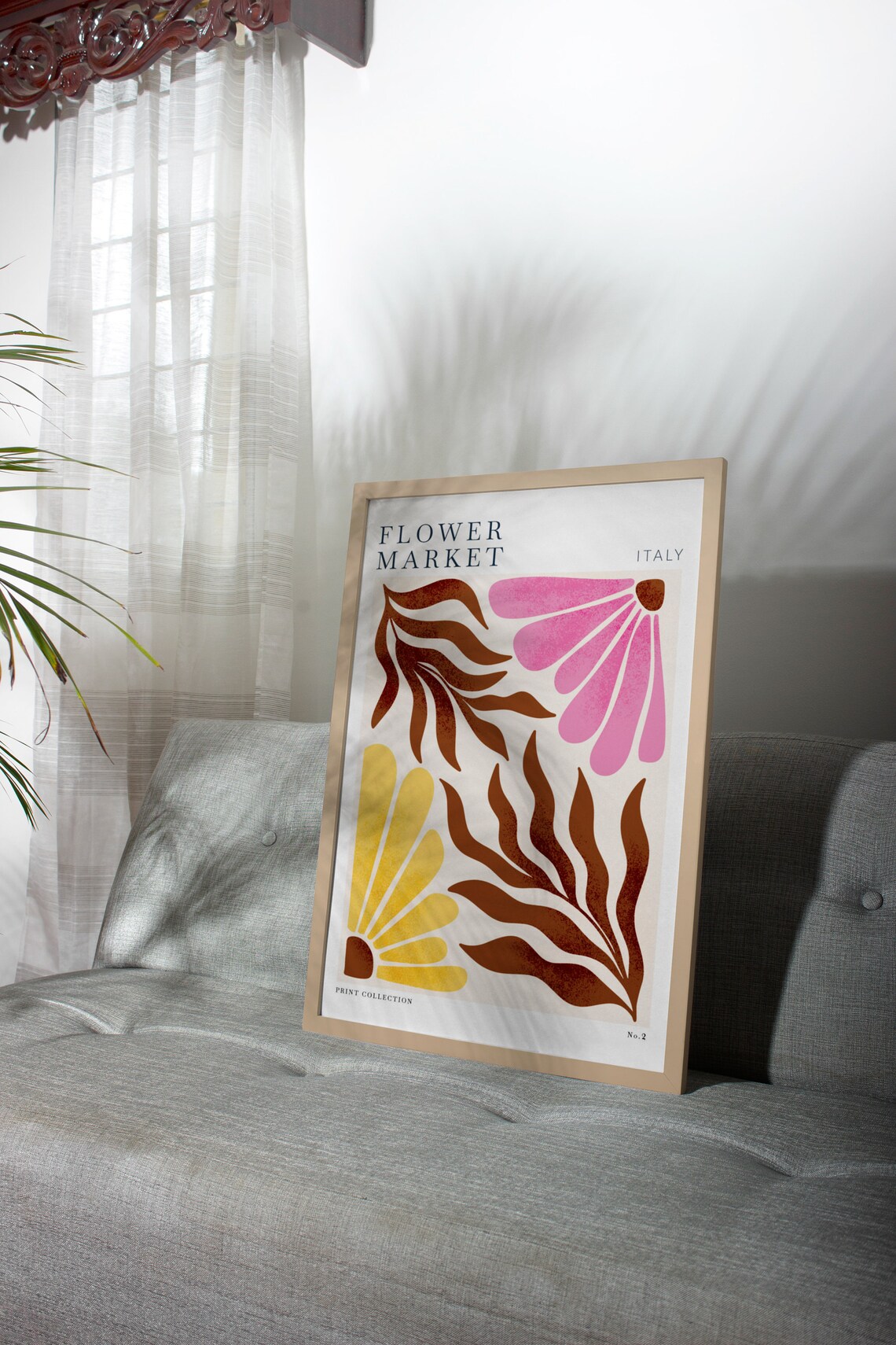Italy Flower Market Art Print, Botanical Wall Art - Image 3