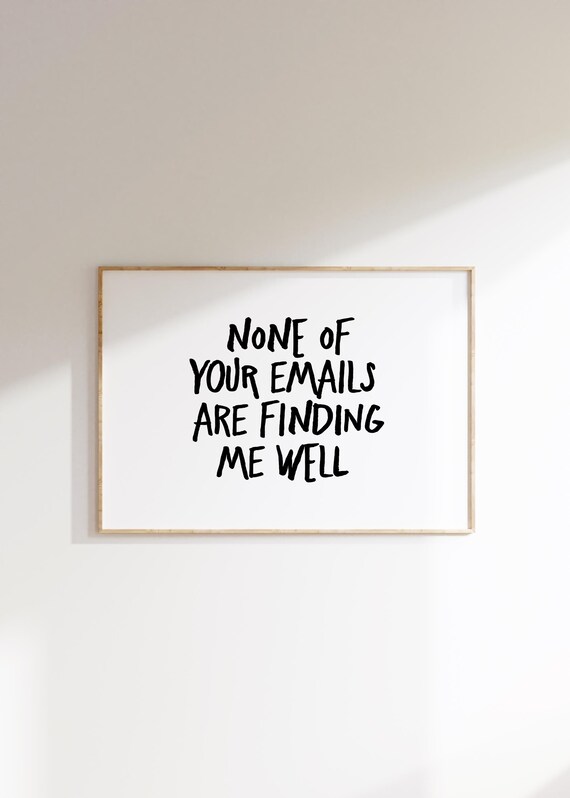 Funny Mental Health Quote Art Print Minimalist Office Decor
