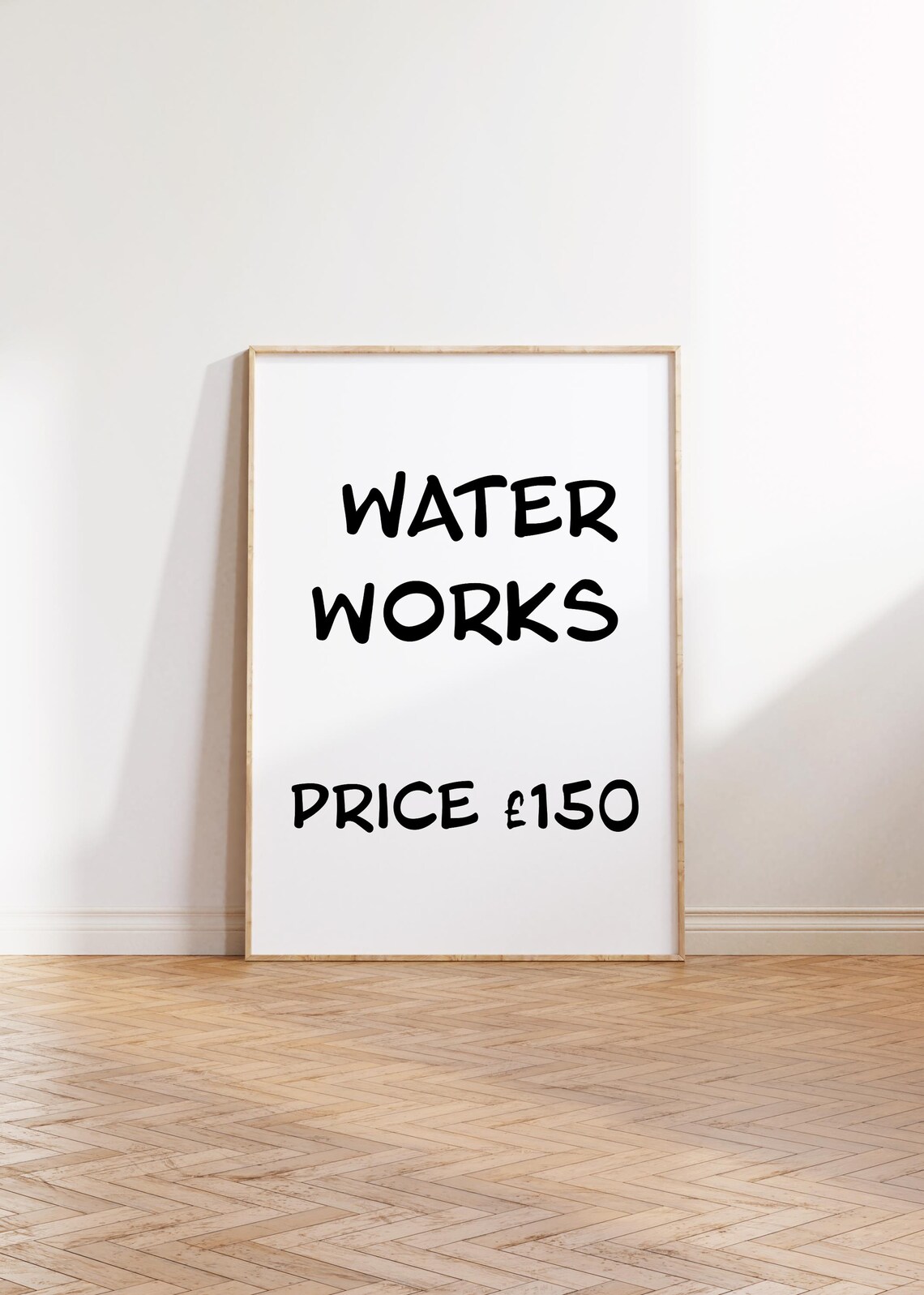 Waterworks Bathroom Minimalist Poster Print