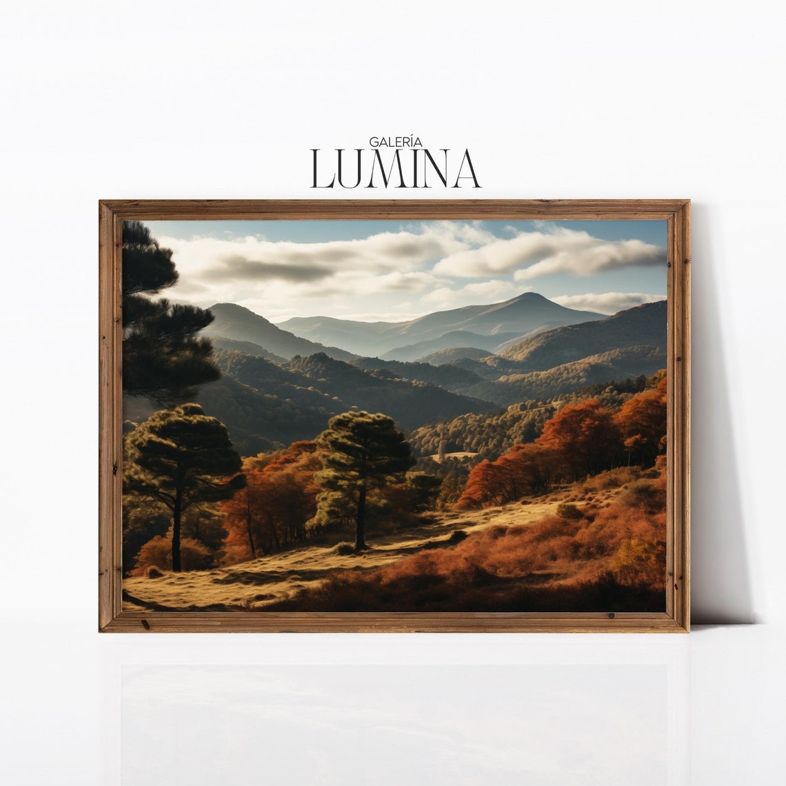 Beautiful Nature Landscape Painting Peaceful Scenery Painting Warm Rustic Mountain Landscape Painting Art Frame Tv Art 587