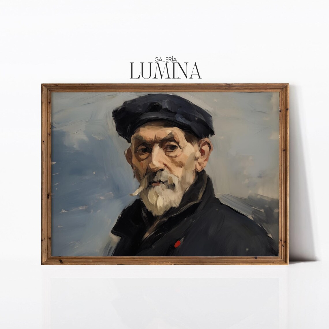 Vintage Ship Captain Portrait, Nautical Wall Art Print