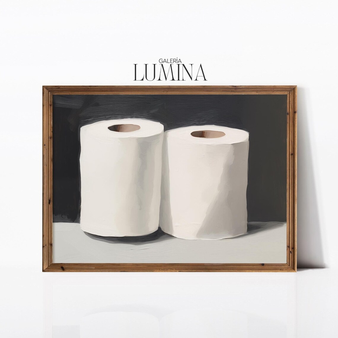Toilet Paper Rolls Minimalist Bathroom Wall Art Print