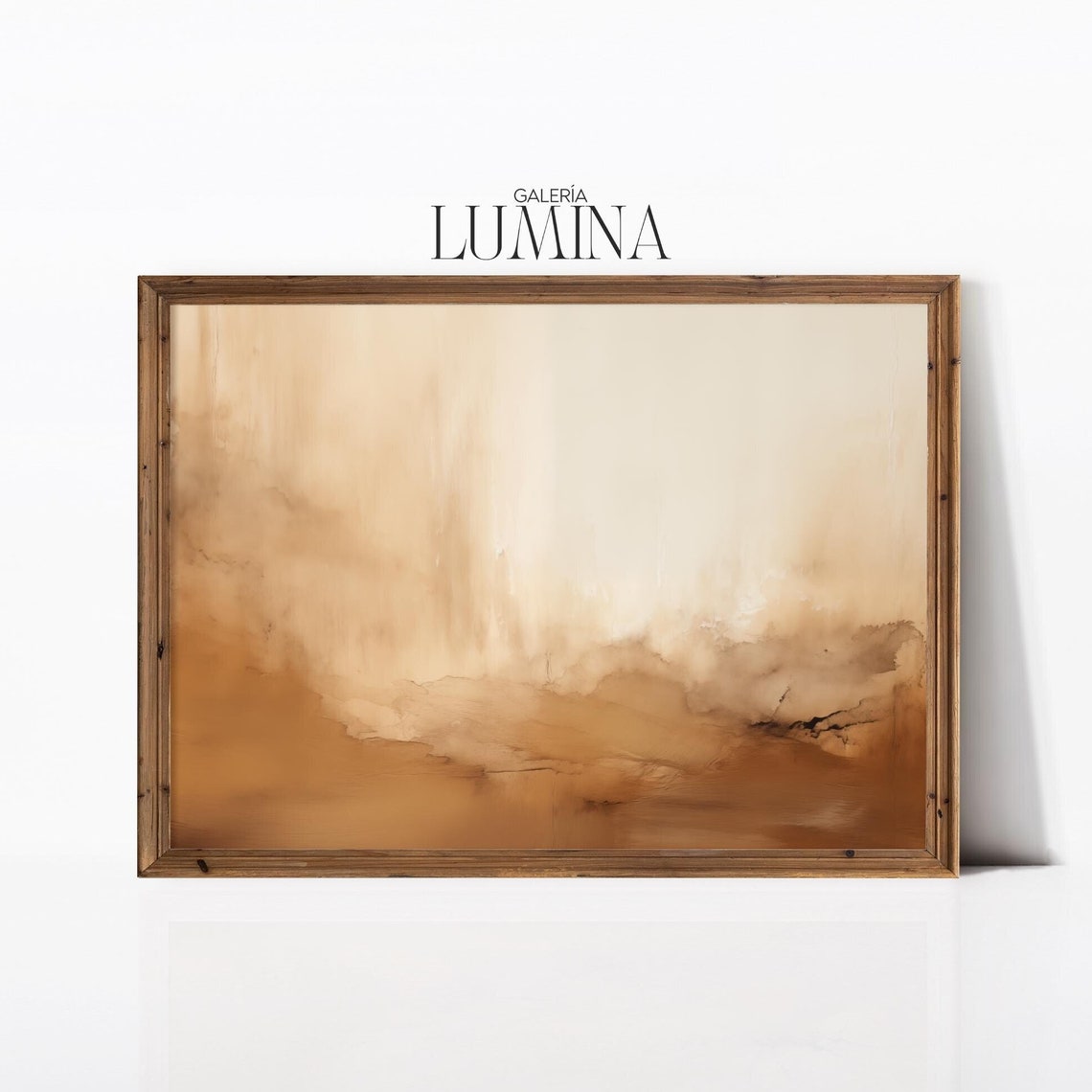 Abstract Sepia Tone Painting Abstract Wabi Sabi Beige Brown Textured Art Minimalist Japandi Painting Art Frame Tv Art 865