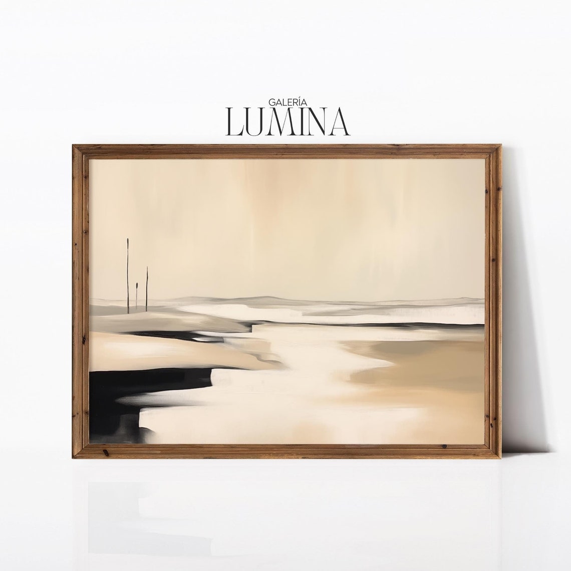 Abstract Dutch Seaside Oil Painting Contemporary Coastal Landscape Artwork Modern Nautical Wall Art Art Frame Tv Art 858