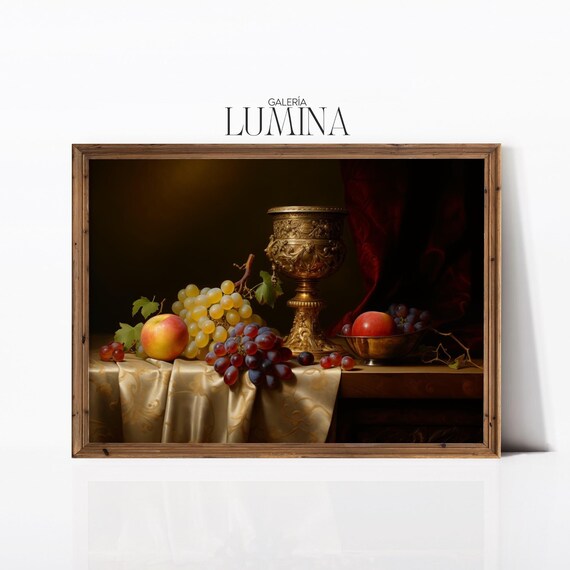 Classical Fruit Still Life Painting Antique Food Still Life Painting Traditional Kitchen Oil Painting Art Frame Tv Art 612