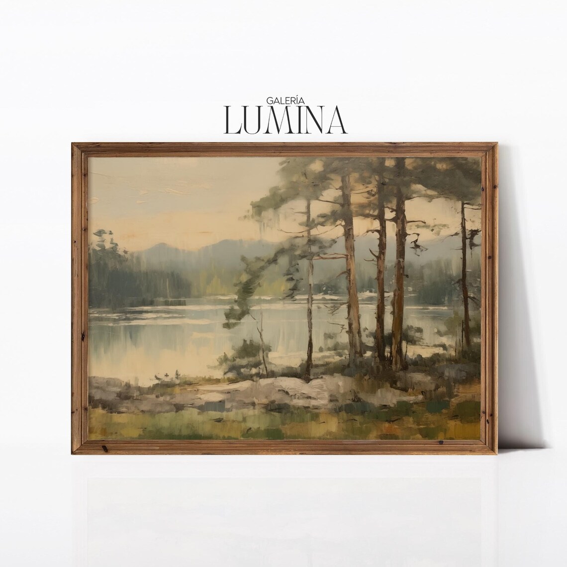 Vintage Impressionist Countryside Landscape Art Print