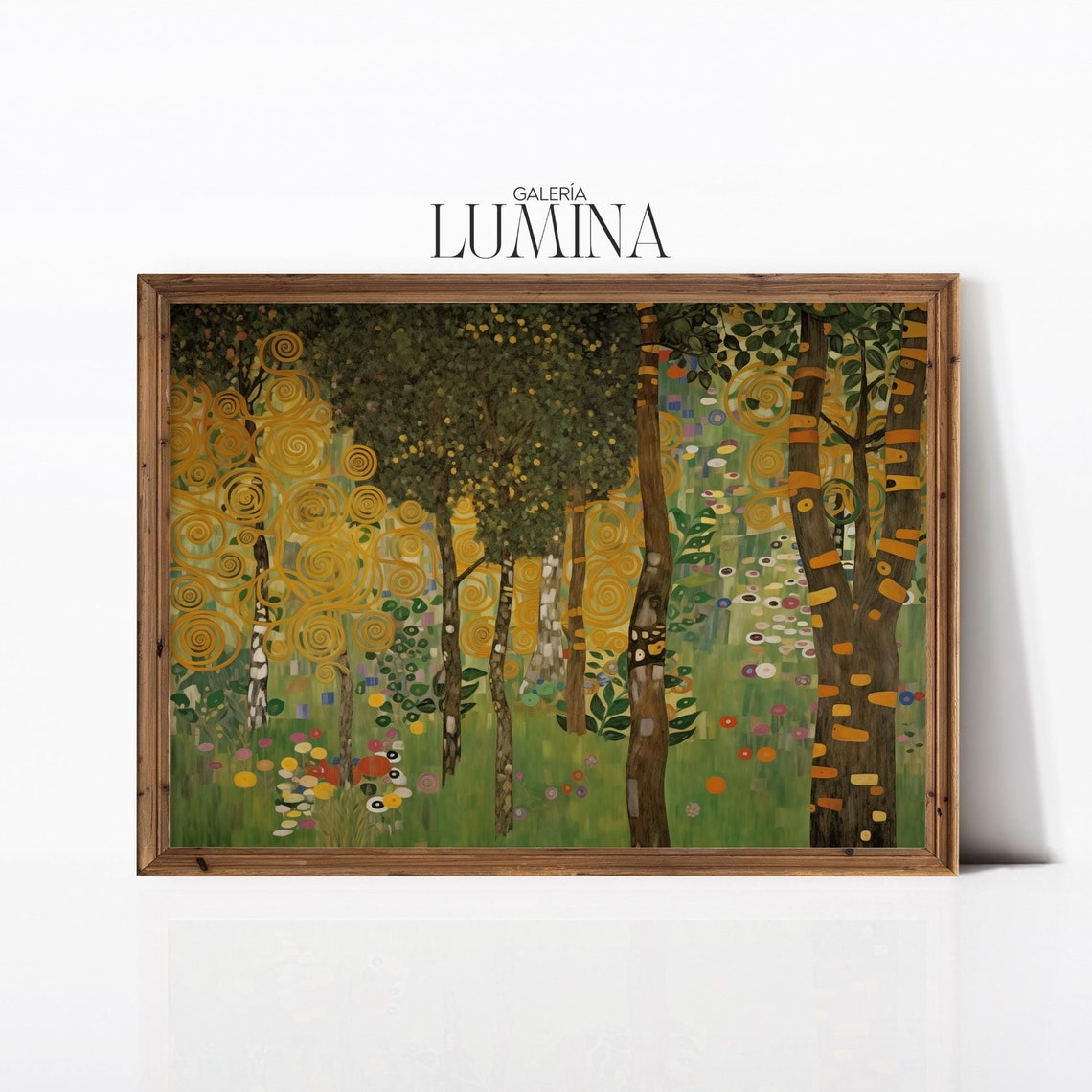 Art Nouveau Landscape Painting Exquisite Landscape Art Expressionist Nature Print Unique Forest Print Art Frame Tv Art 625