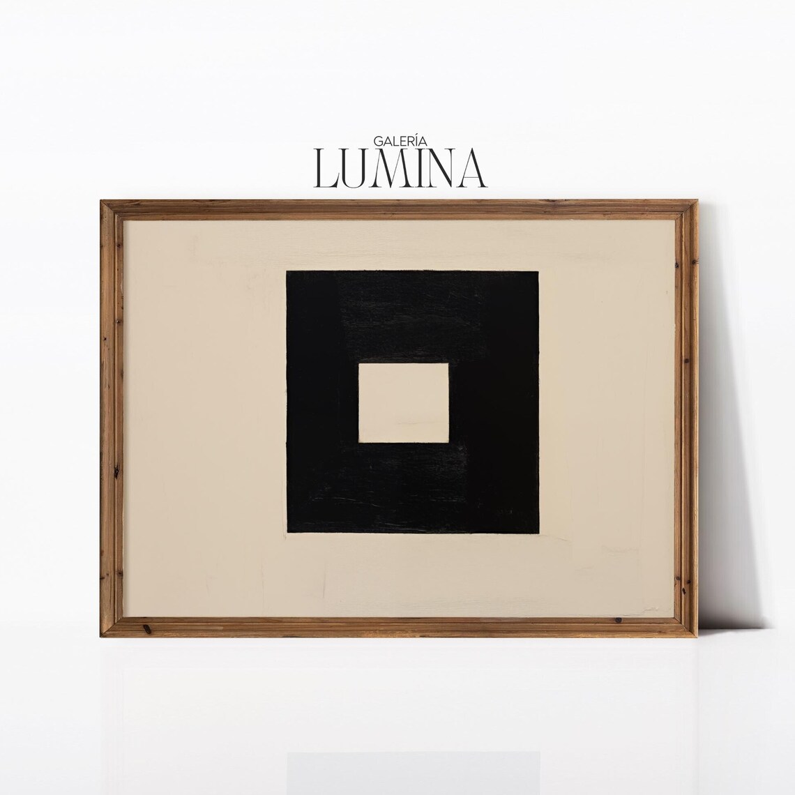 Black Square Abstract Painting, Minimalist Art Print
