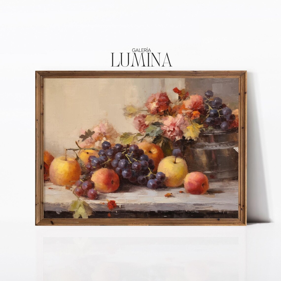 Antique Fruits Still Life, Vintage Kitchen Art Print