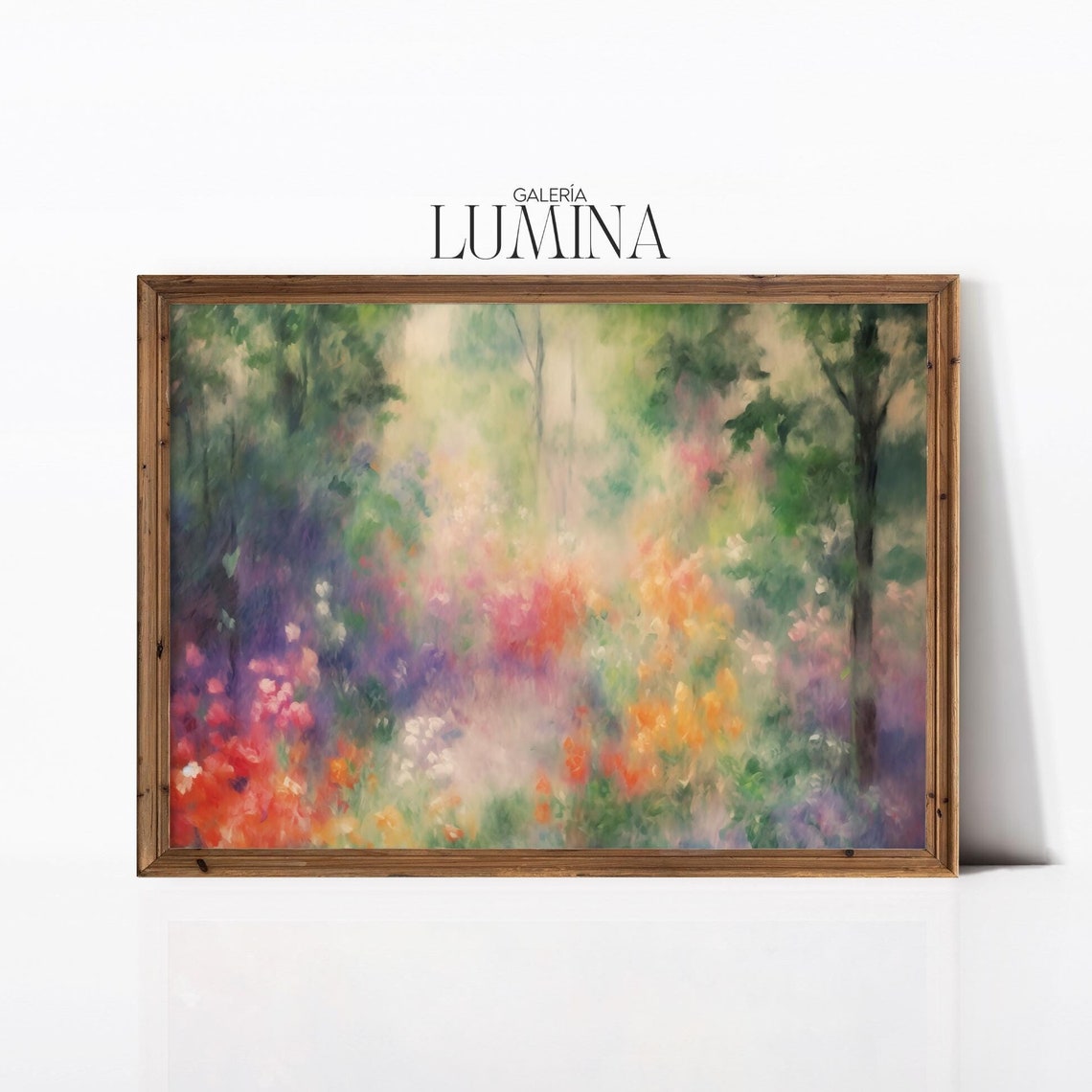 Impressionist Garden Colorful Floral Landscape Dreamy Poster