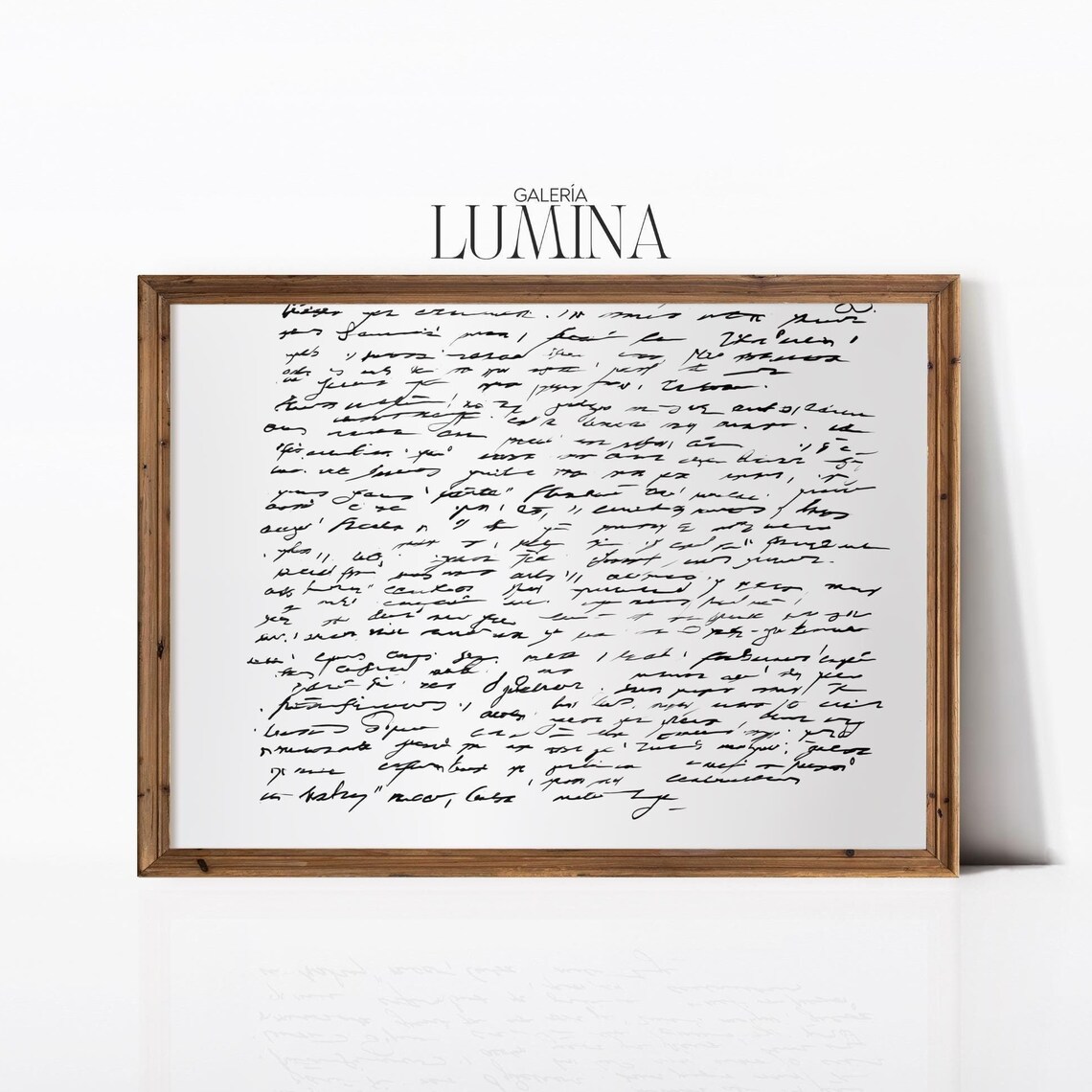 Handwritten Letter Vintage Calligraphy Art Print