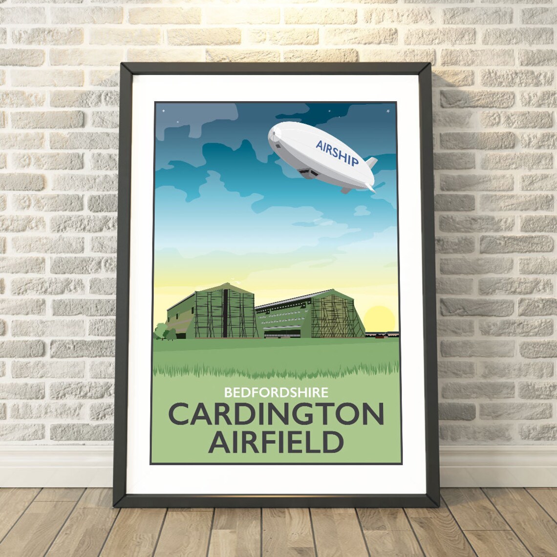 Cardington Airfield Bedfordshire Travel Poster