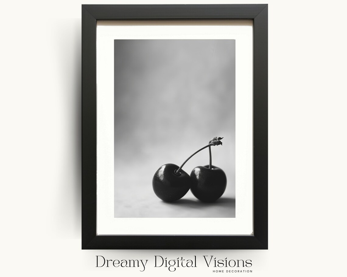 Cherry Poster, Minimalist Kitchen Decor Gift For Chef