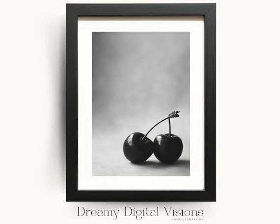 Cherry Poster, Minimalist Kitchen Decor Gift For Chef