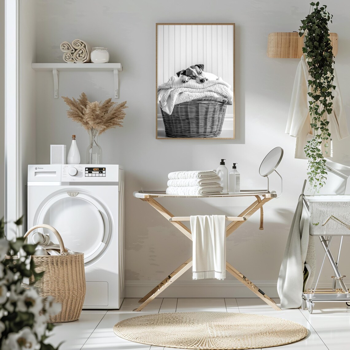 Jack Russell Laundry Room Art Print, Dog Lover Decor - Image 3