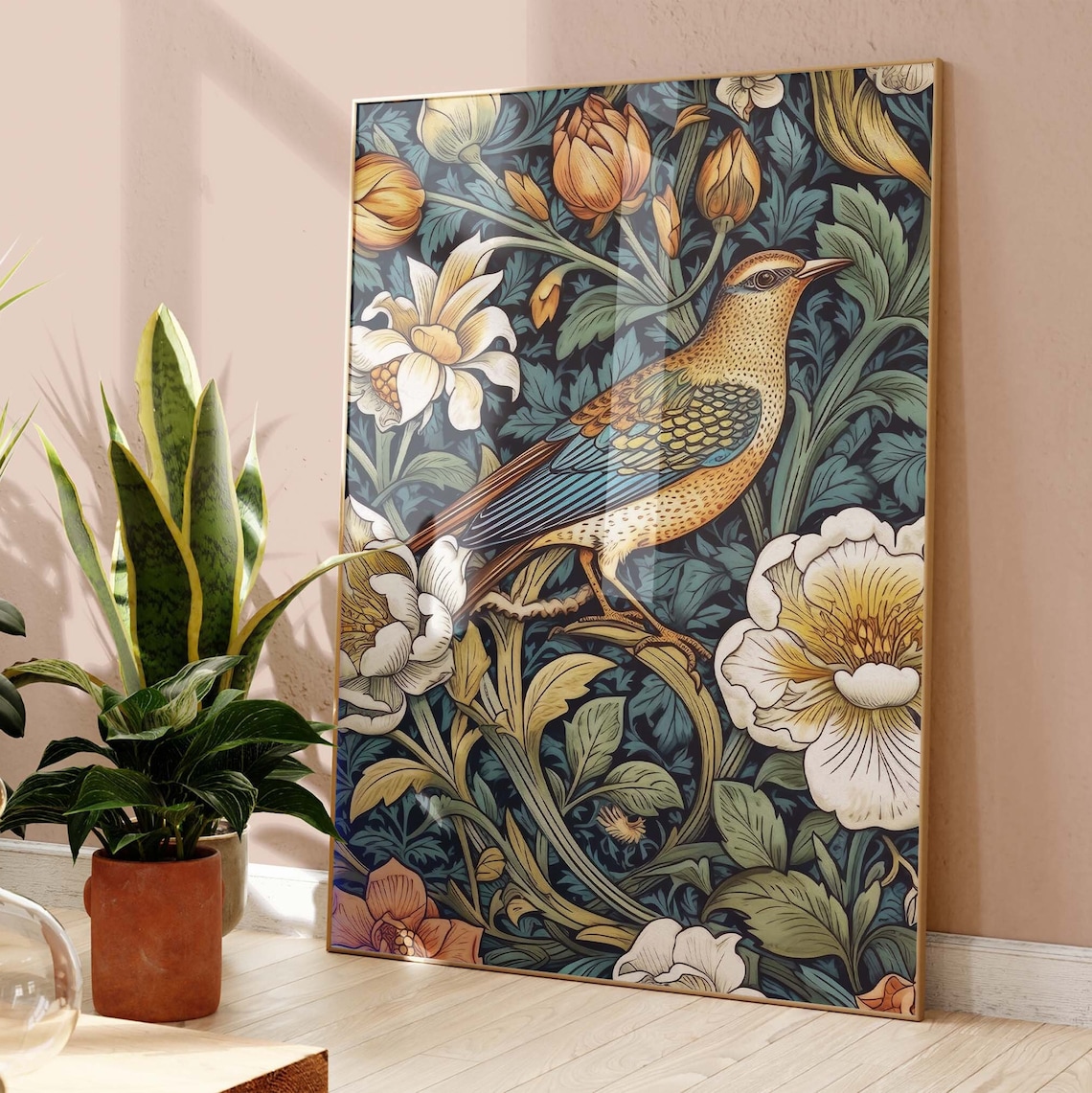 William Morris Inspired Poster Bird And Flowers Print Morris Art Art Nouveau Floral Print Botanical Vintage Art Nouveau Poster Ps0392 - Image 4