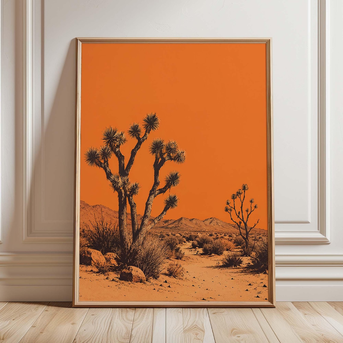 Joshua Tree Desert Travel Poster, Southwestern Landscape