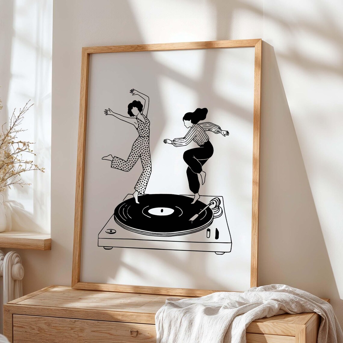 Dancing Girls Retro Print, Midcentury Modern Art