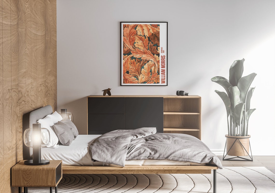 William Morris Acanthus 1881 Rust Orange Botanical Pattern Poster - Image 5