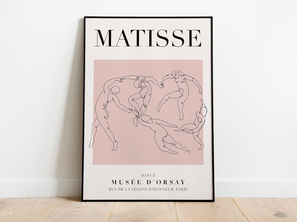 Henri Matisse Dance Vintage Line Art Poster Print