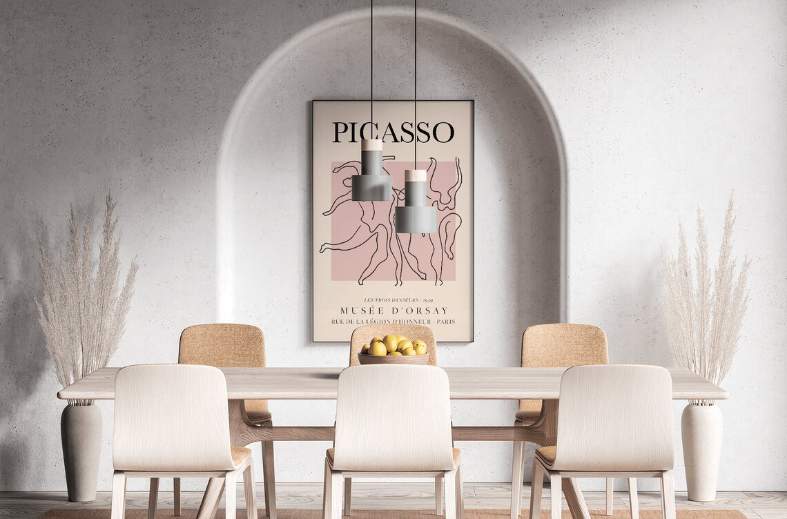 Picasso Dance Minimalist Bedroom Art Print - Image 4