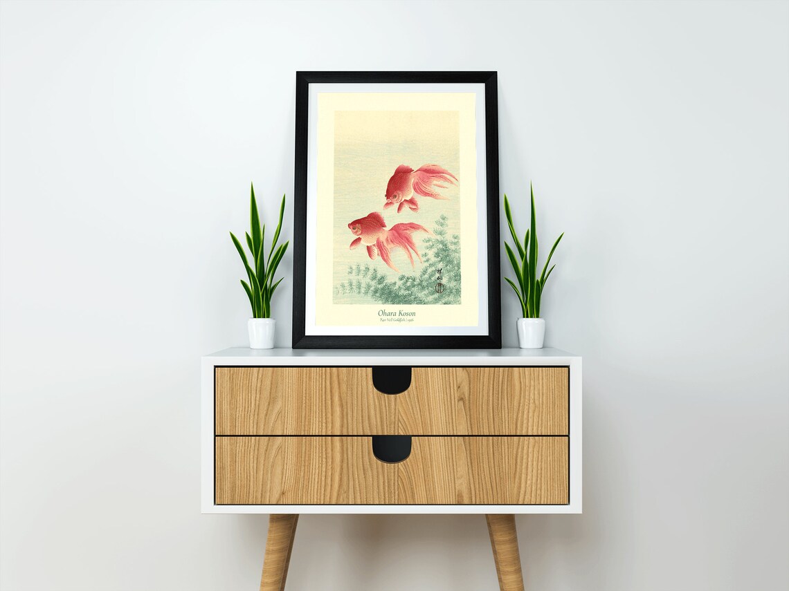 Ohara Koson Vintage Goldfish Poster, Japanese Art - Image 5