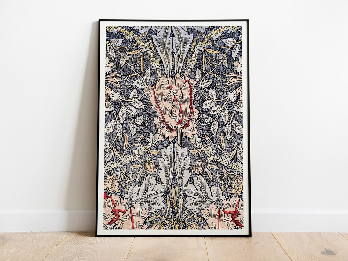 William Morris Exhibition Poster, Art Nouveau Print
