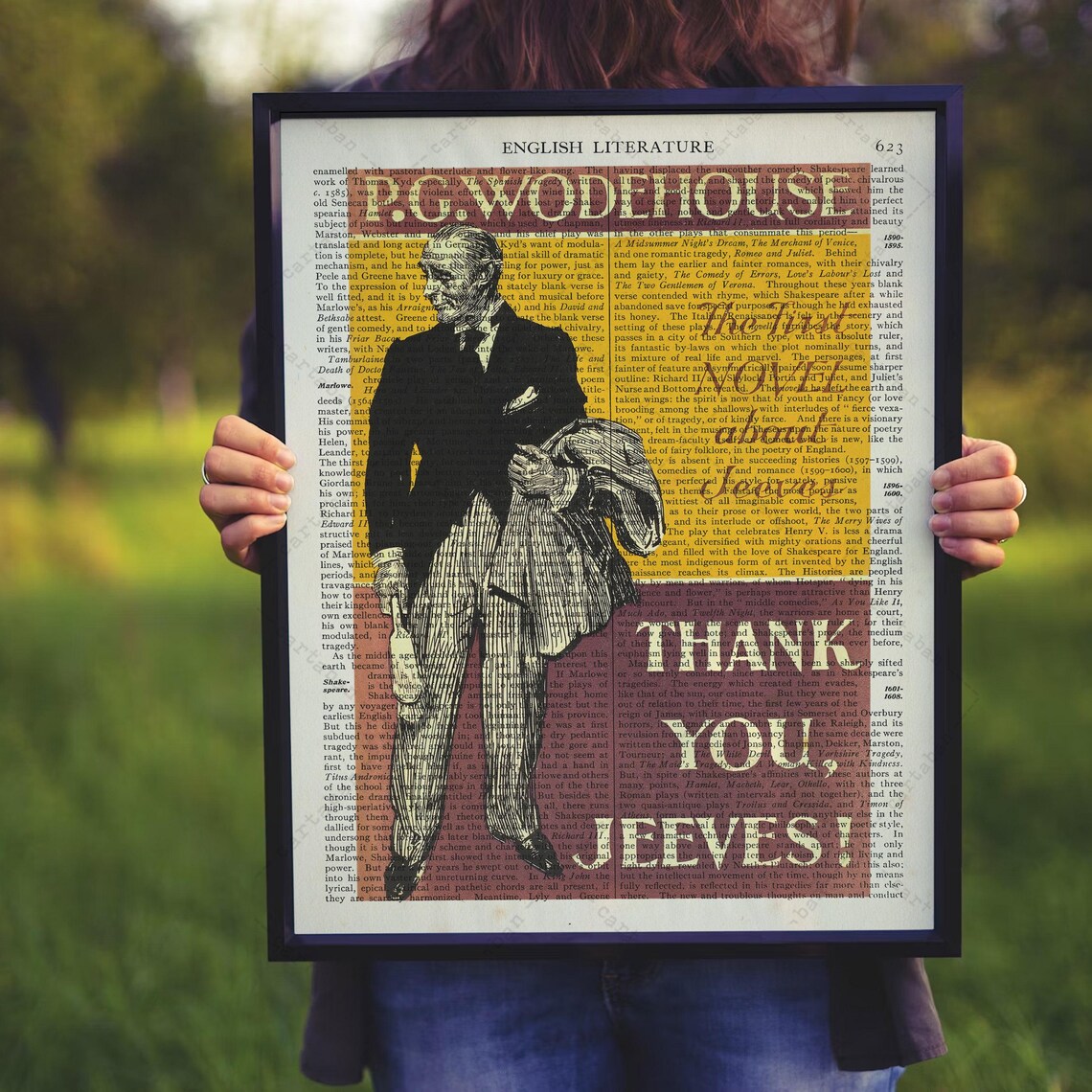 P G Wodehouse Thank You Jeeves Valet Vintage Book Page Art Print Poster - Image 3