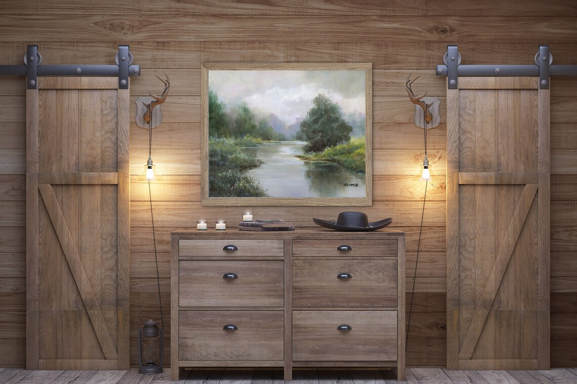 Vintage River Painting Print, Classic Landscape Art - Image 5