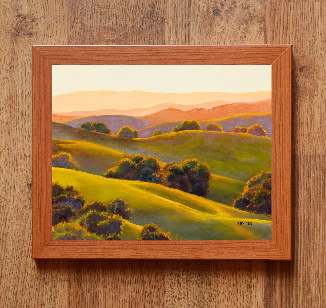 Briones Regional Park Green Hillside Oil Painting - Image 5