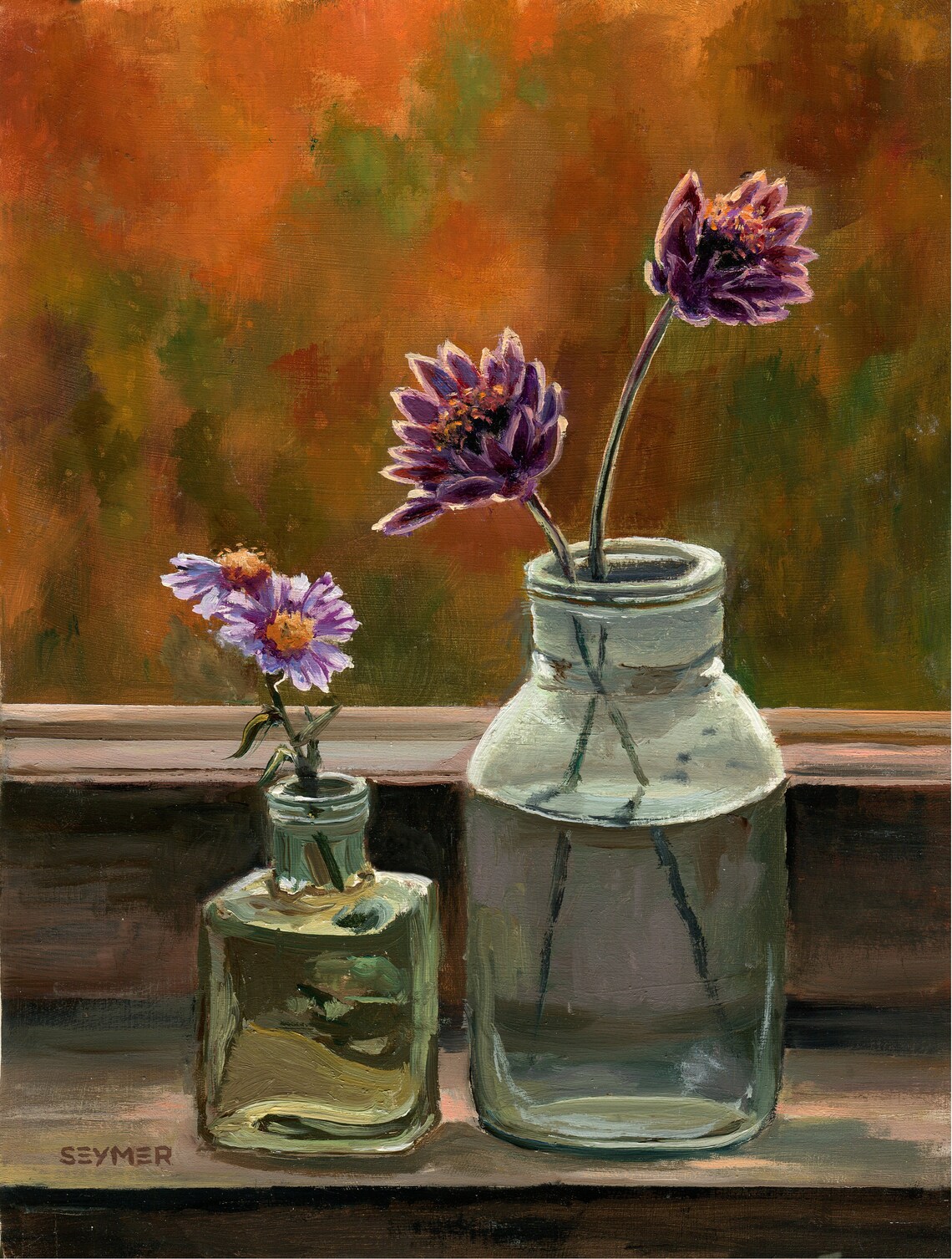 Purple Flowers Still Life, Vintage Floral Art Print - Image 6