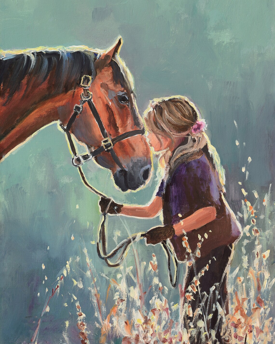 Horse Woman Western Art Print, Southwestern Decor - Image 6