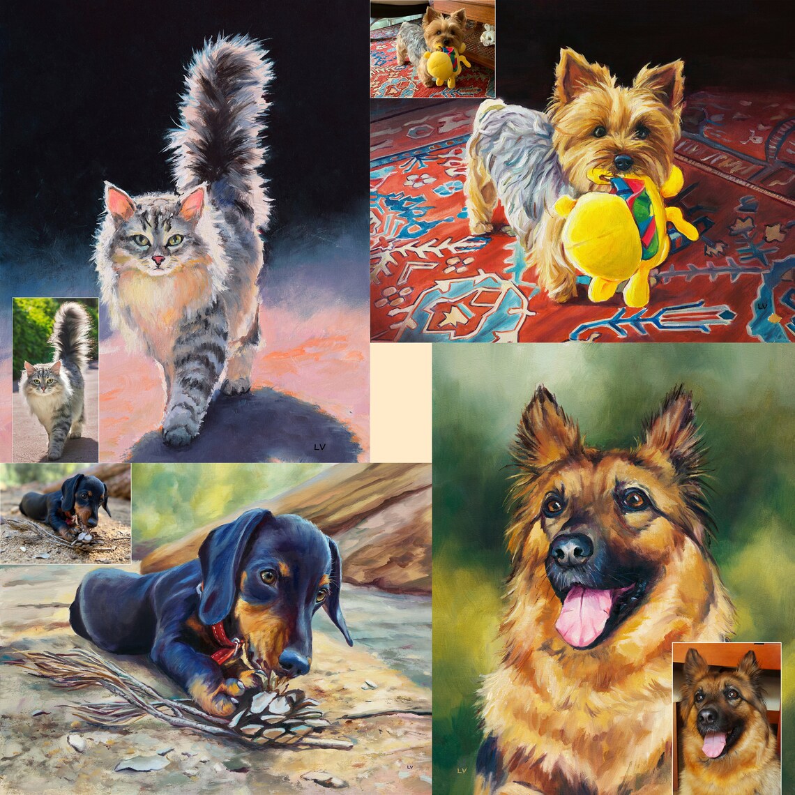 Custom Pet Portrait, Oil Painting Style Art Print - Image 5