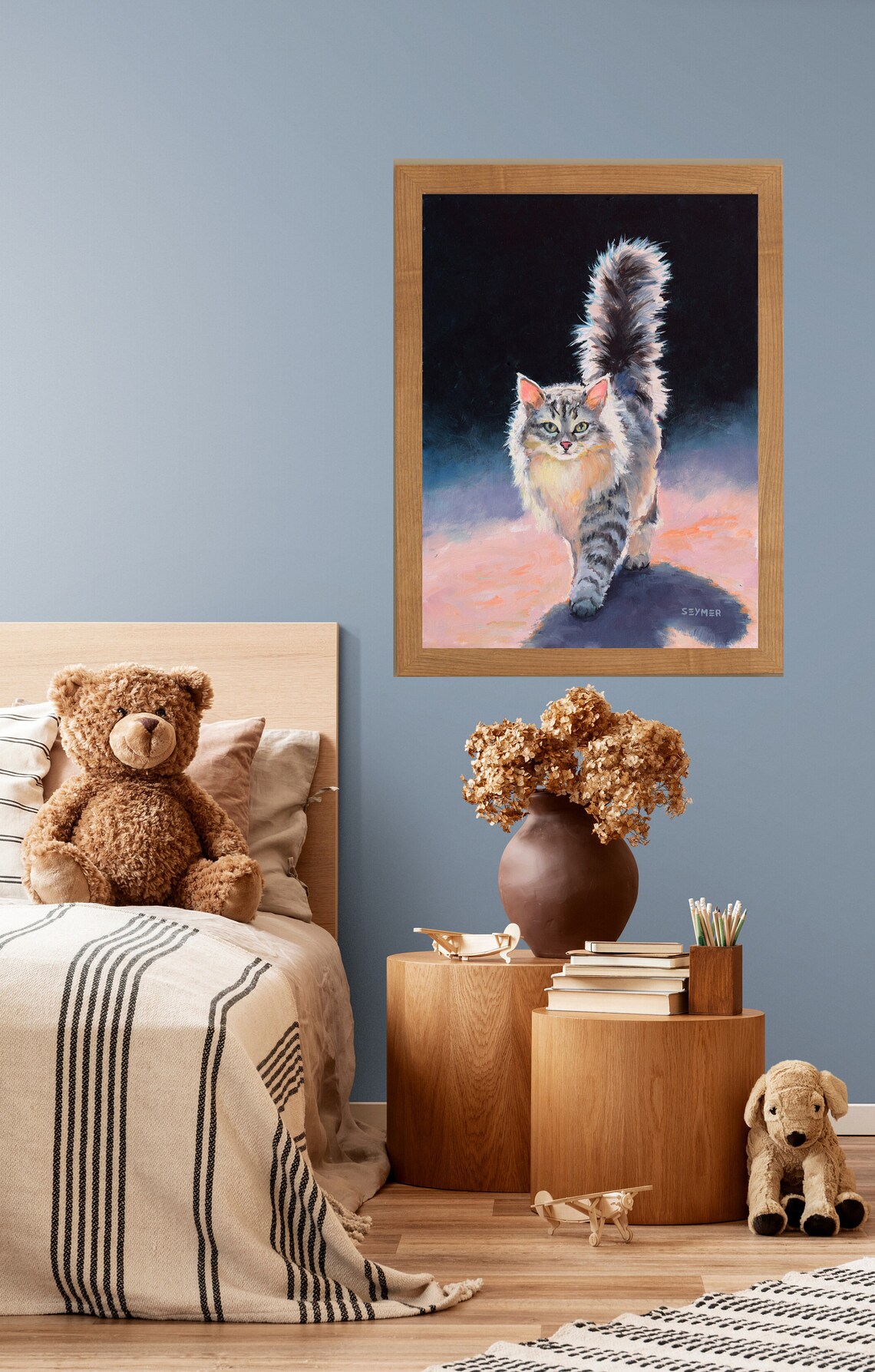 Maine Coon Cat Painting, Cat Lover Wall Art Print - Image 3