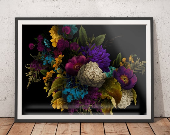 Bouquet Print No. 1 Botanical Poster, Vintage Decor