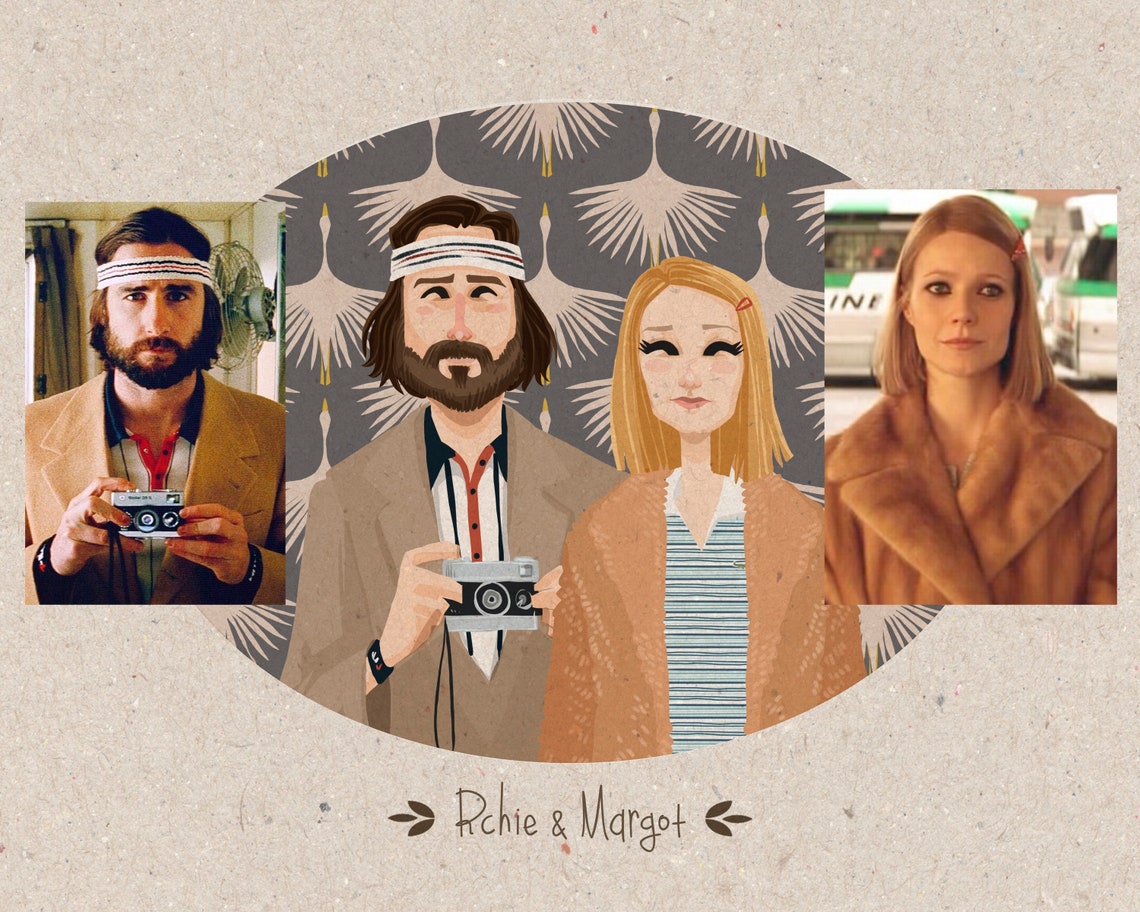 Custom Retro Illustrated Wedding Card With Richie and Margot Poster - Image 4