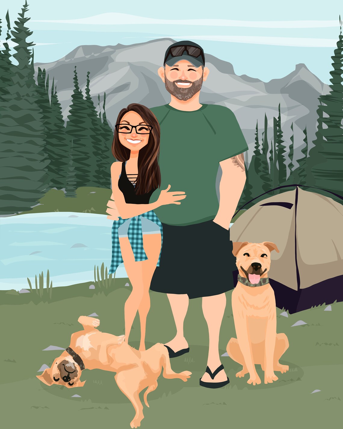 Custom Engagement Proposal Portrait Airstream Trailer Poster - Image 3