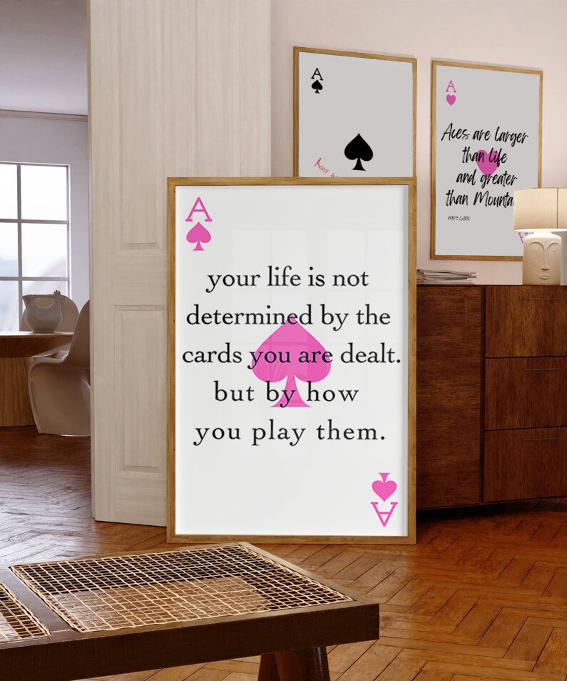 Retro Ace Of Spades Card Print Luxury Playing Cards Print Ace Of Spades Im So Lucky Black And White Art Trendy Retro Art Funny Art Print - Image 2