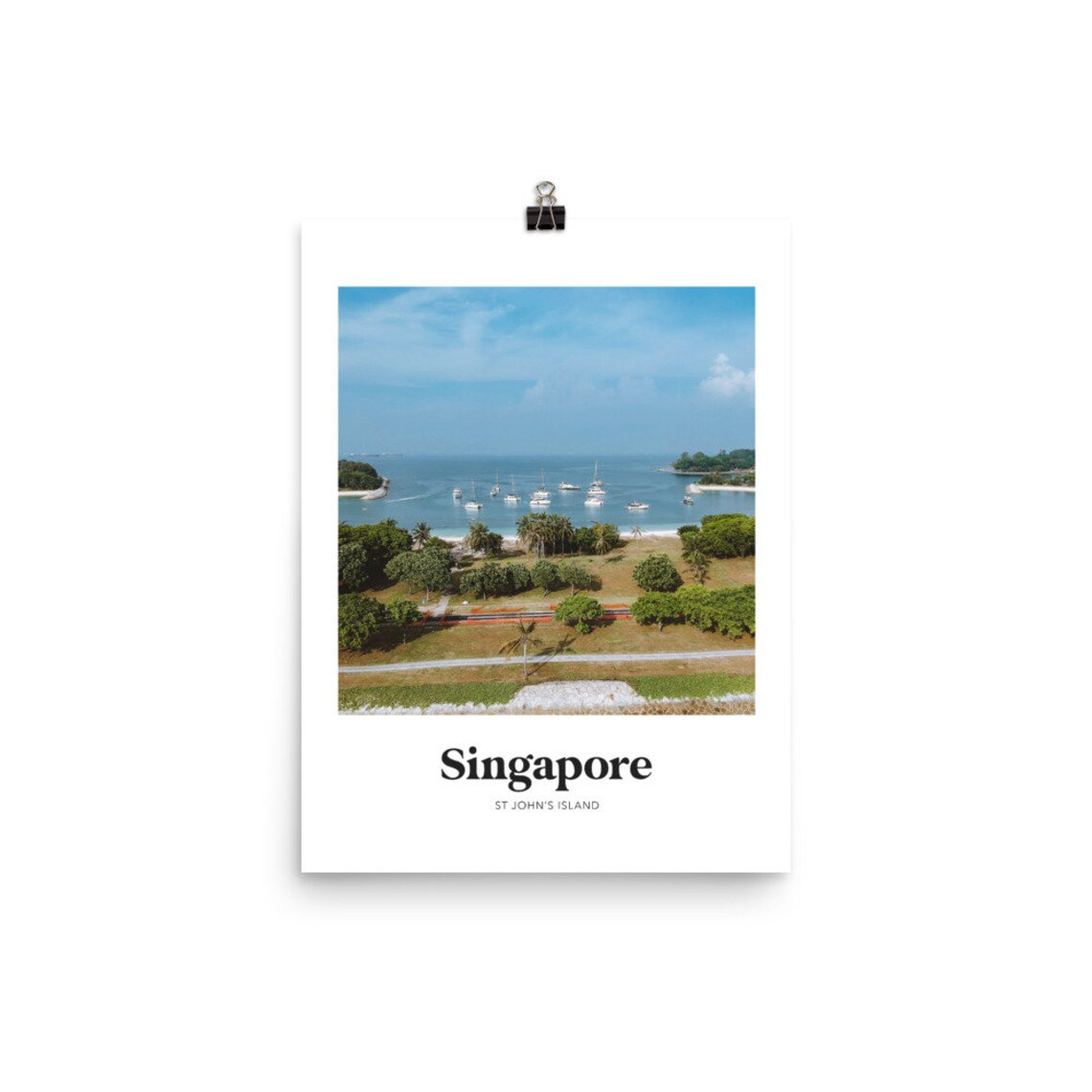 Singapore Saint Johns Island Yacht Bay Drone Photography Travel Poster - Image 2