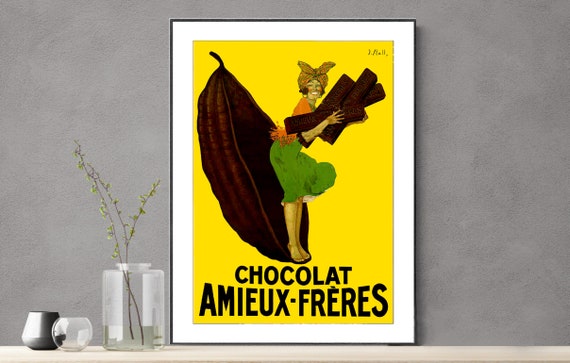 Chocolat Amieux Freres Vintage Fooddrink Poster Poster Paper Or Giclee Print Gift Idea Wall Decor