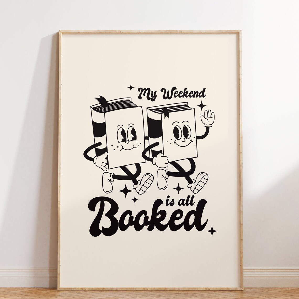 Retro Funny Weekend Quote for Book Lovers Poster
