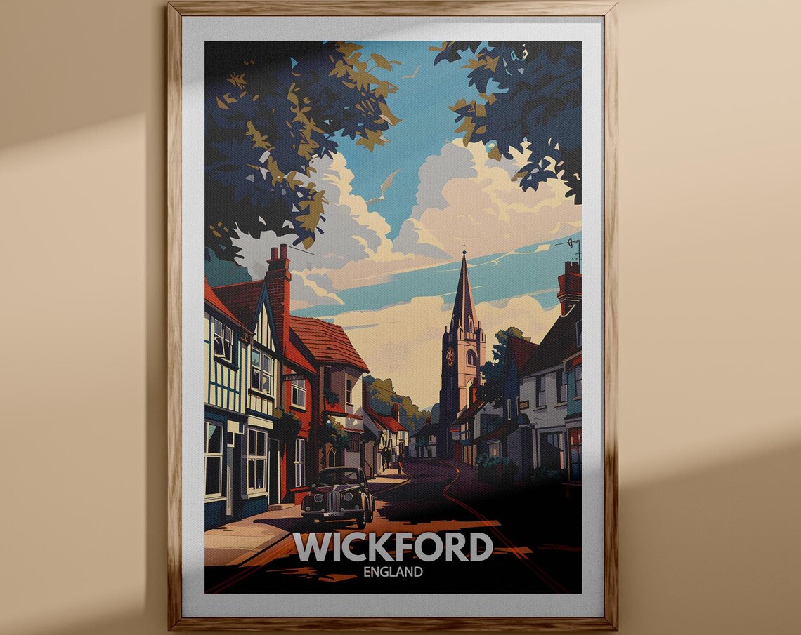 Wickford England Historic High Street Classic Vintage Travel Poster