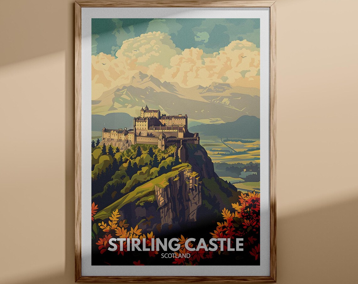 Stirling Castle Scotland Historic Fortress Hilltop Autumn Poster