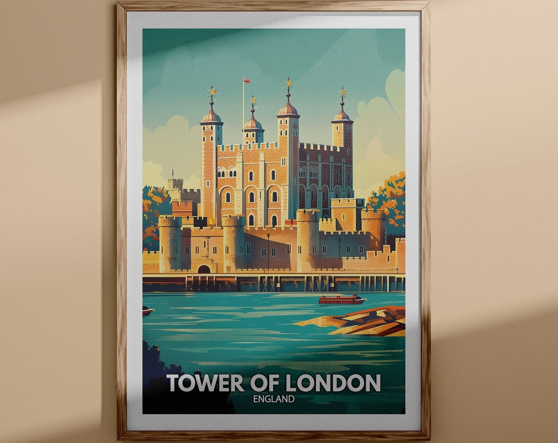 Tower Of London Print Tower Of London City Poster London Wall Art England Wall Art Decor England Travel Poster Uk Travel Poster