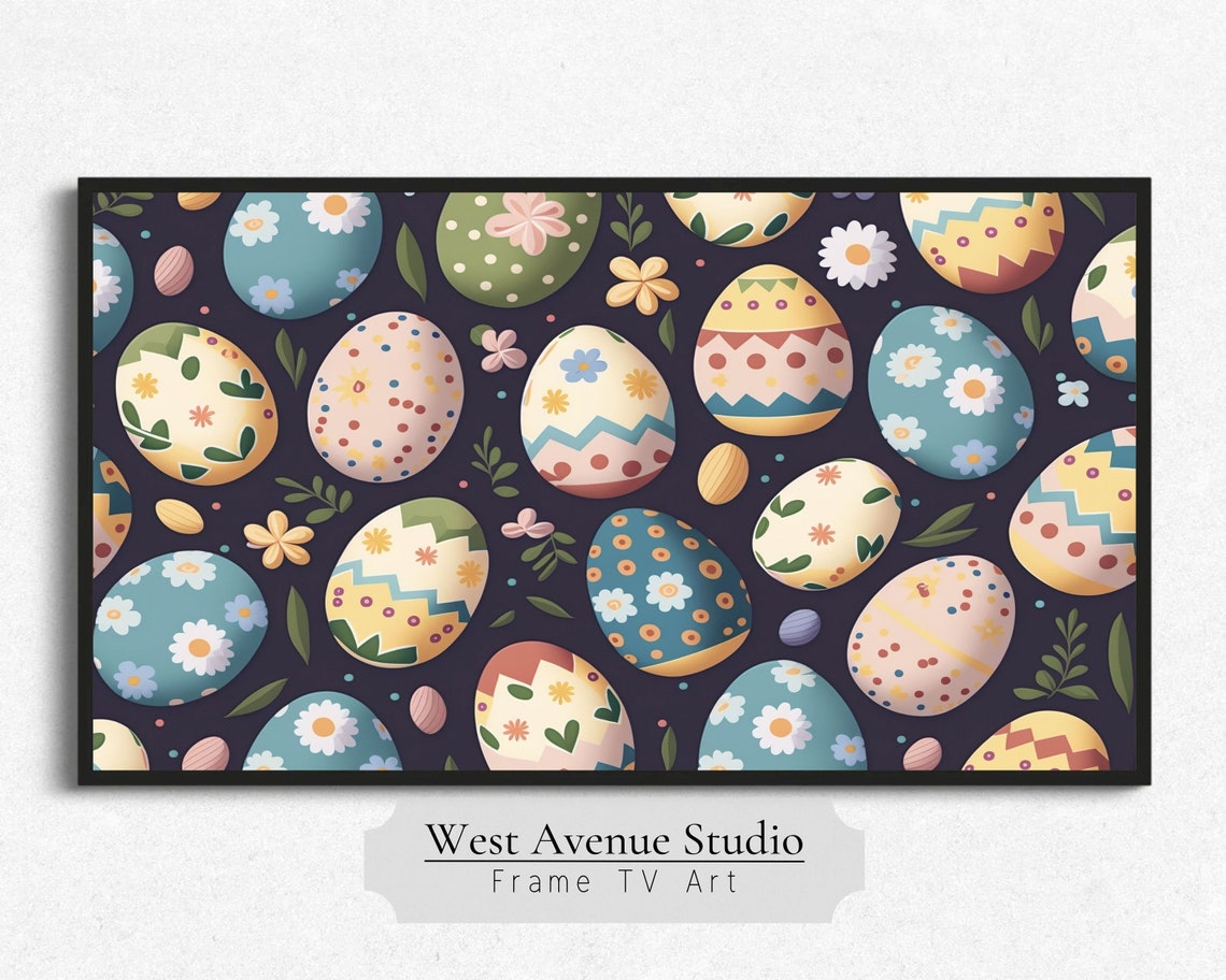 Easter Egg Art, Pastel Spring Decor - Image 2