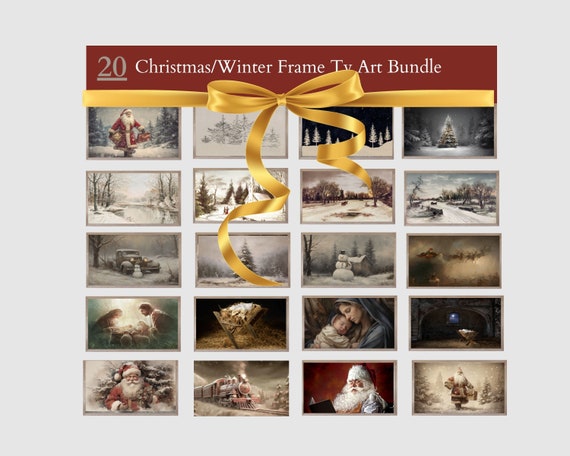 Christmas Religious Holiday Decor Art Print Bundle