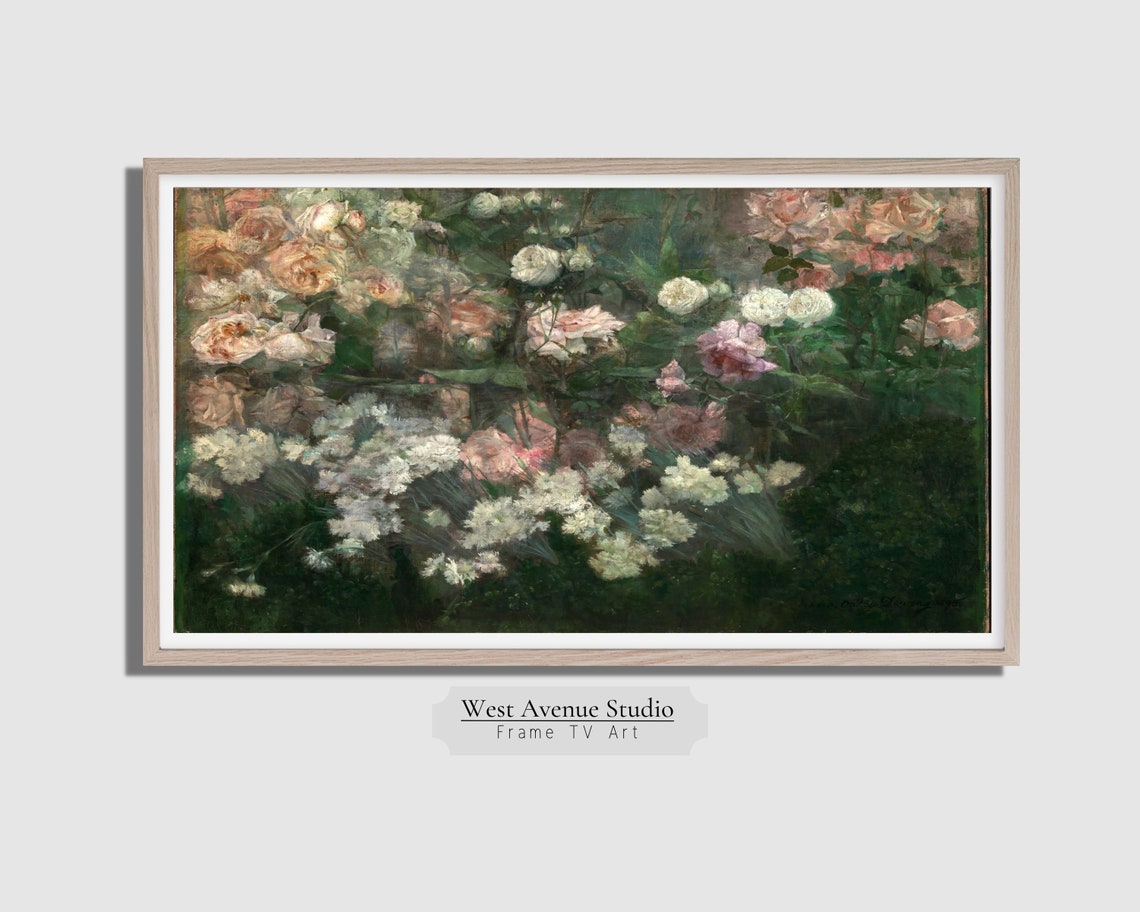 Frame Tv Art Spring Paint Spring Vintage Floral Painting Botanical Oil Painting Antique French Farmhouse Art Instant Download156 - Image 4