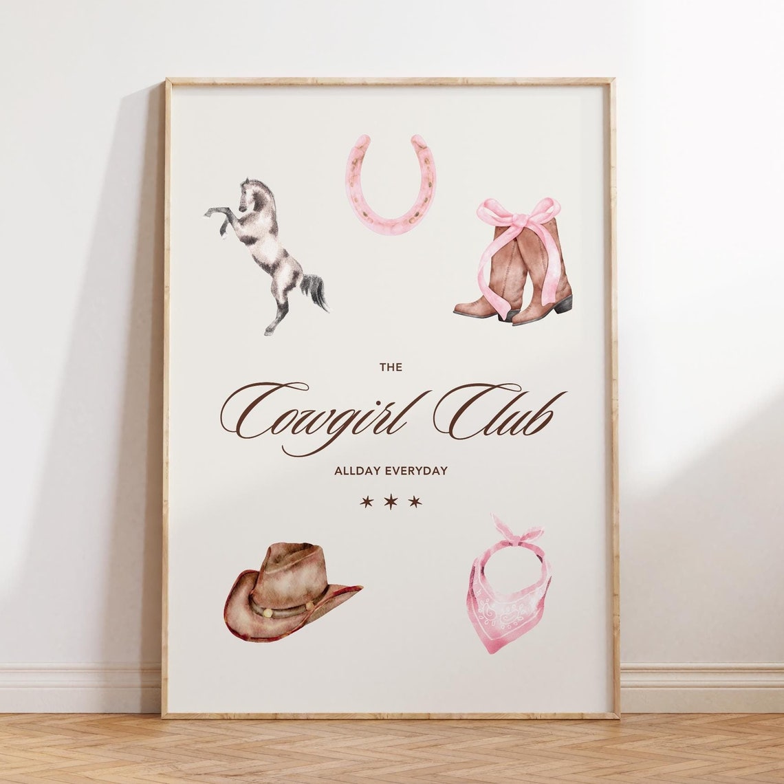 Cowgirl Club Poster Print Vintage Cowboy Boots Wall Art Retro Cowgirl Prints Trendy Wall Art Western Wall Art Cowgirl Print - Image 2